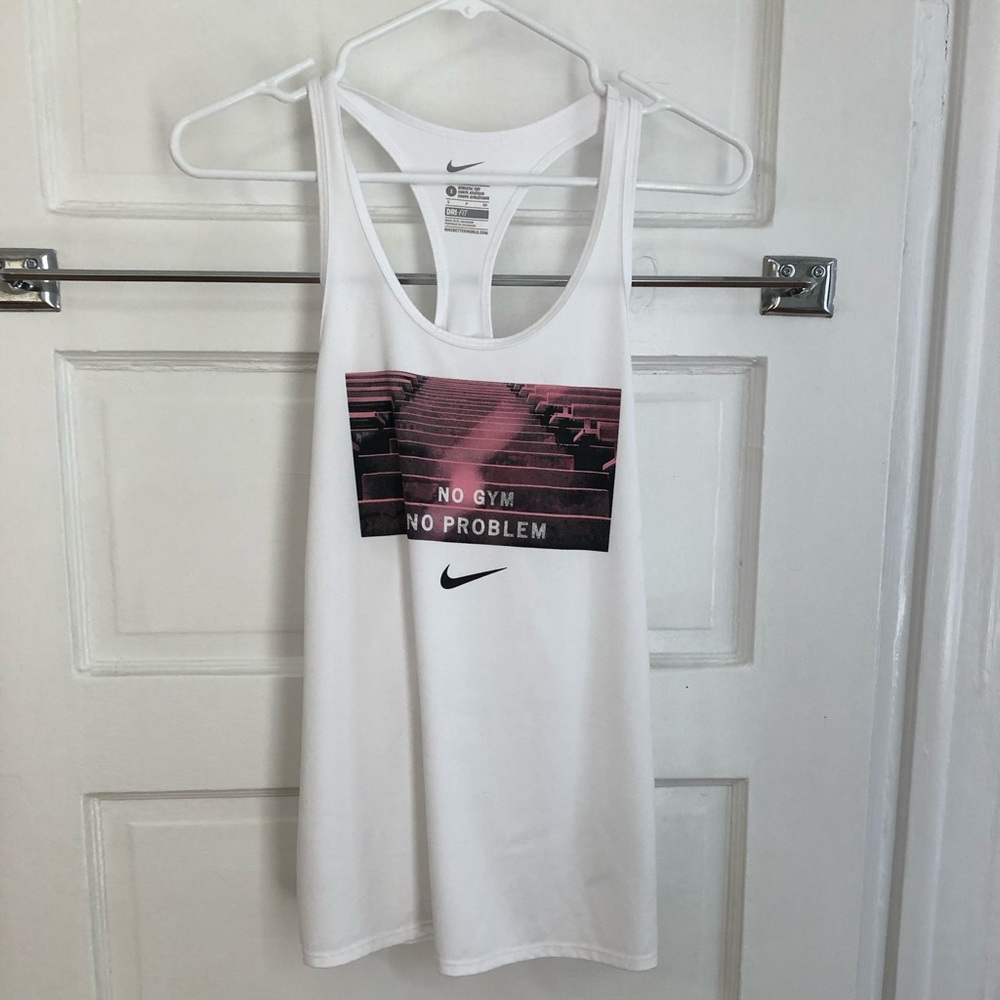 Nike White T Back Tank